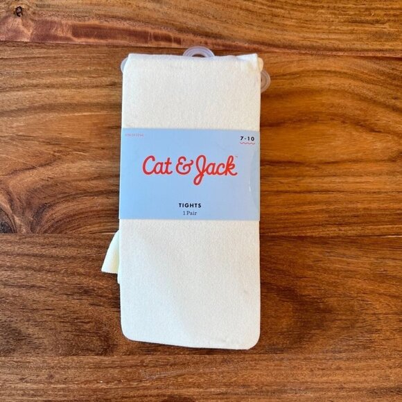 Cat & Jack Ivory Tights Size 7-10 - Picture 2 of 6